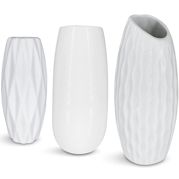 Other - New 3 Ceramic Flower Vase Set Rustic Decor